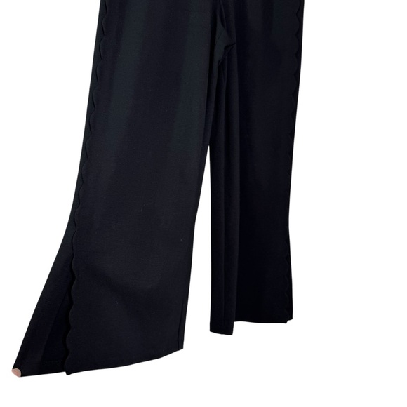 Anthropologie Freya Scalloped Knit Jumpsuit Black Size 2 - Picture 10 of 13